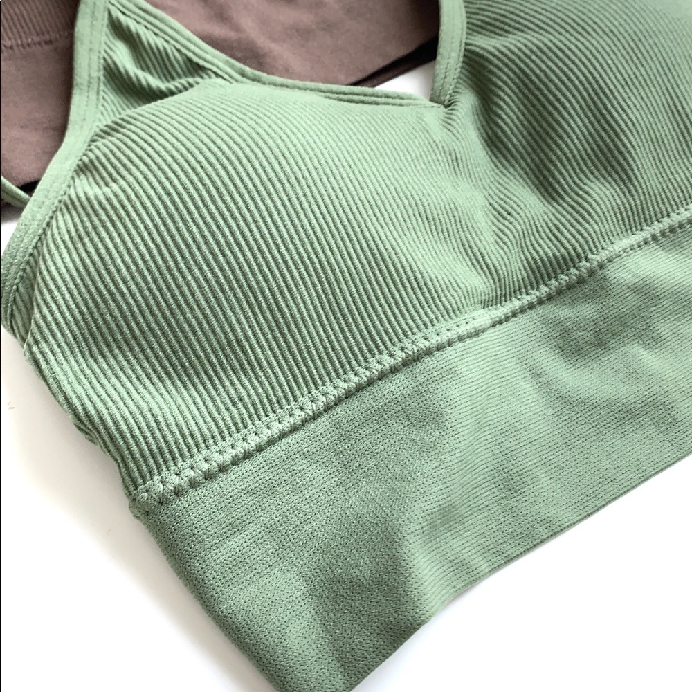 PADDED LOW BACK BRALET - OLIVE - Picture 5 of 5